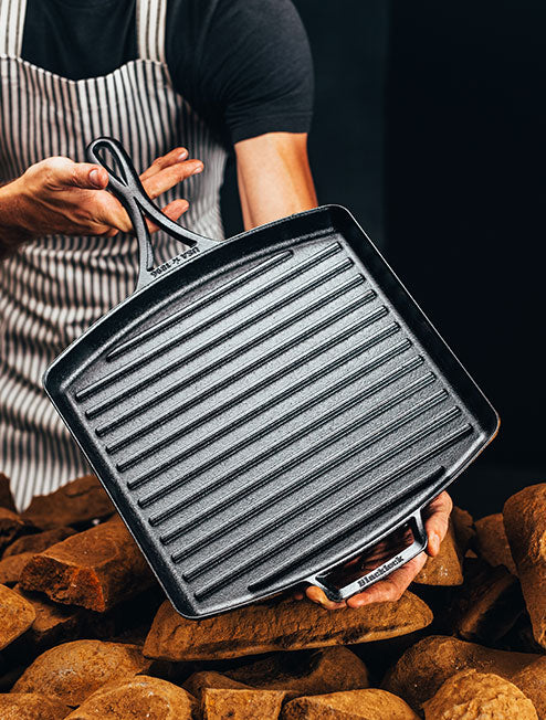 Blacklock 12 Inch Lightweight Cast Iron Grill Pan - Image 3
