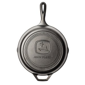 10.25 Inch Seasoned Cast Iron Skillet. John Deere Logo