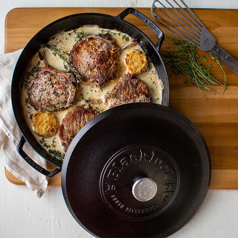 Blacklock 4 Quart Lightweight Cast Iron Braiser - Image 4