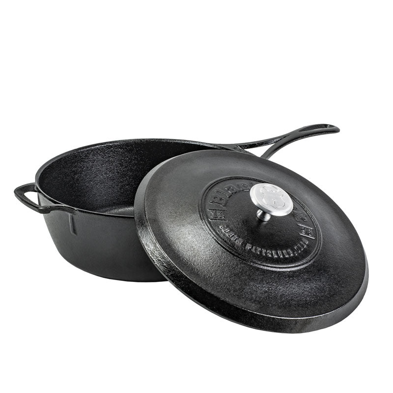 Blacklock 4 Quart Lightweight Cast Iron Deep Skillet With Lid - Image 8