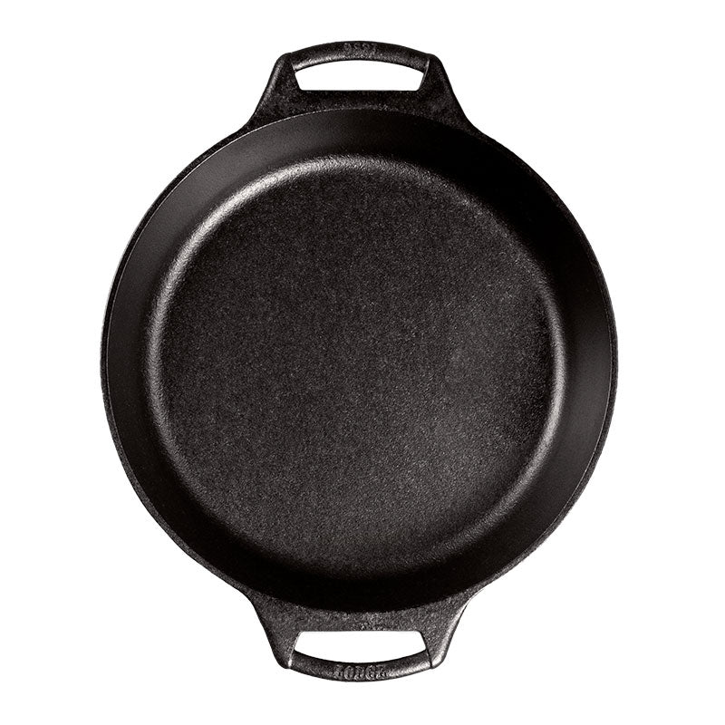 10.25 Inch Seasoned Cast Iron Baker's Skillet - Image 2