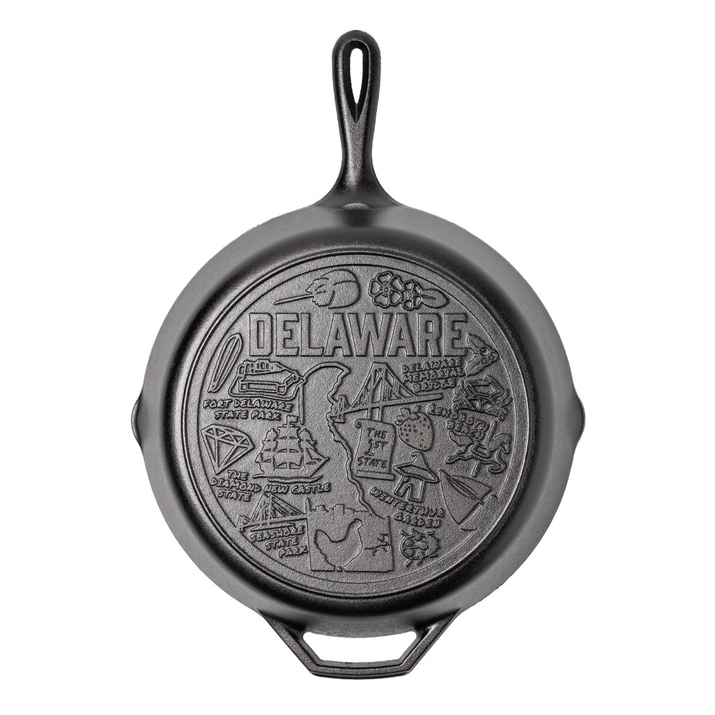American Road Trip: 12 Inch Seasoned Cast Iron Skillet. Delaware