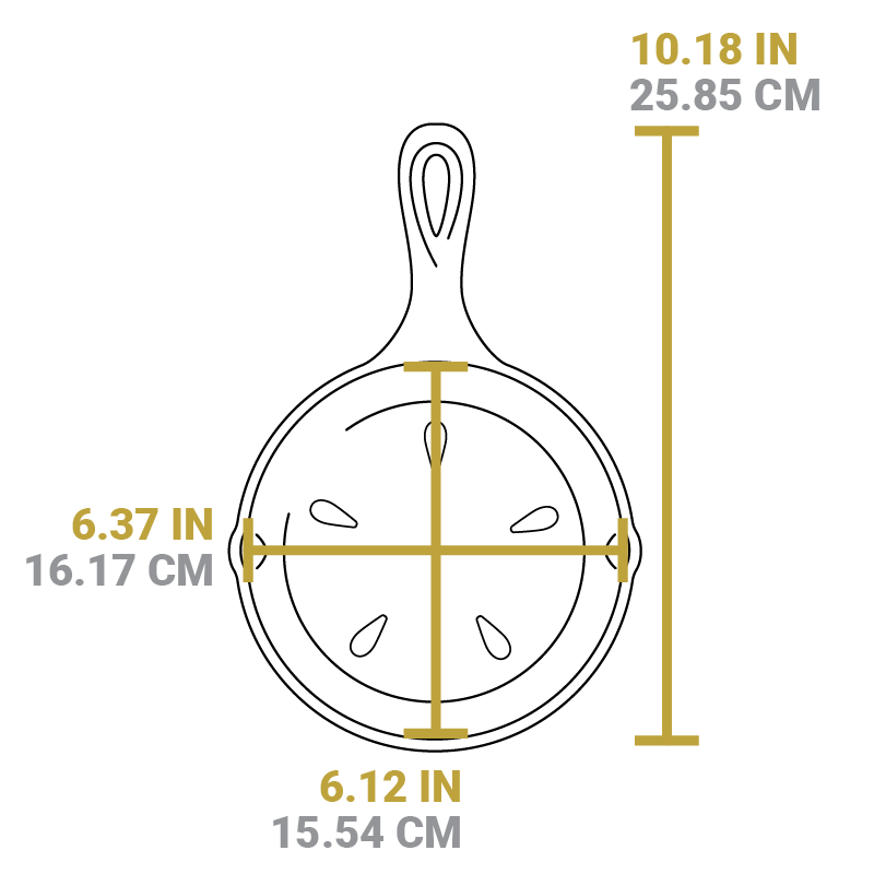 6.5 Inch Seasoned Cast Iron Smoker Skillet - Image 6