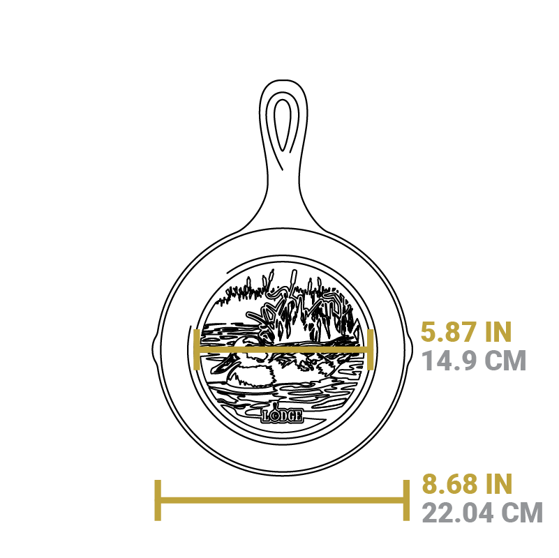 Wildlife Series™ 8 Inch Cast Iron Duck Skillet - Image 6