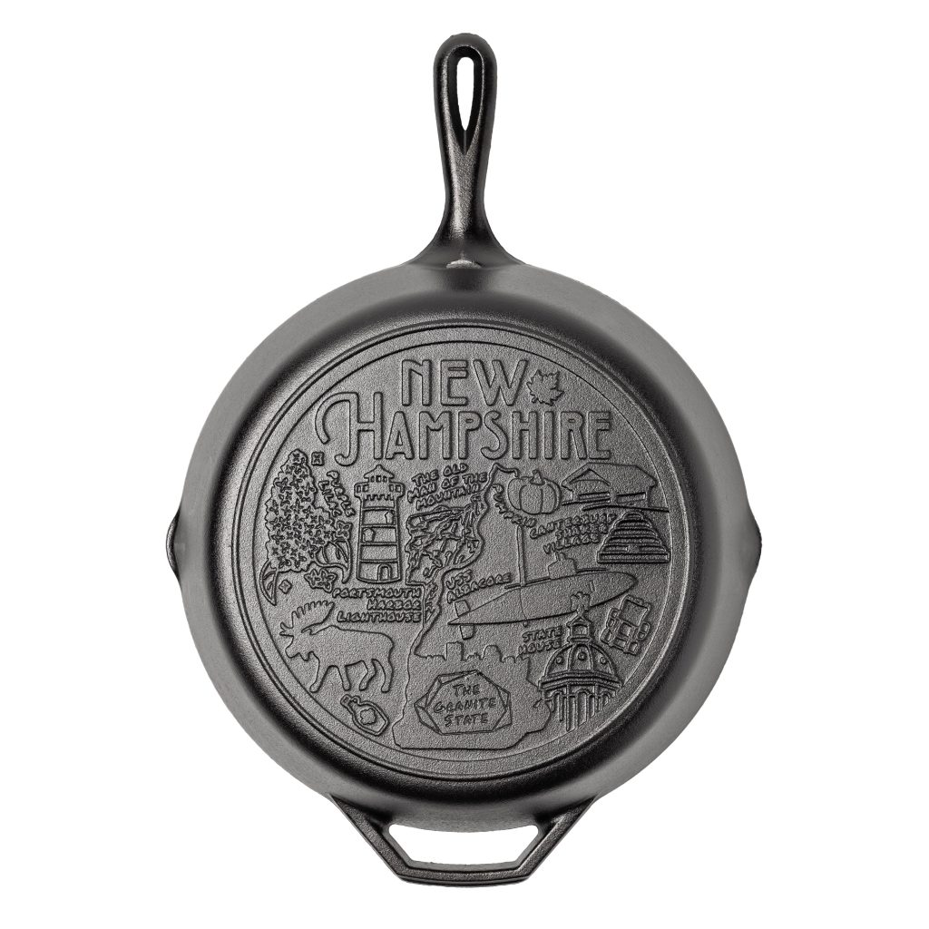 American Road Trip: 12 Inch Seasoned Cast Iron Skillet. New Hampshire