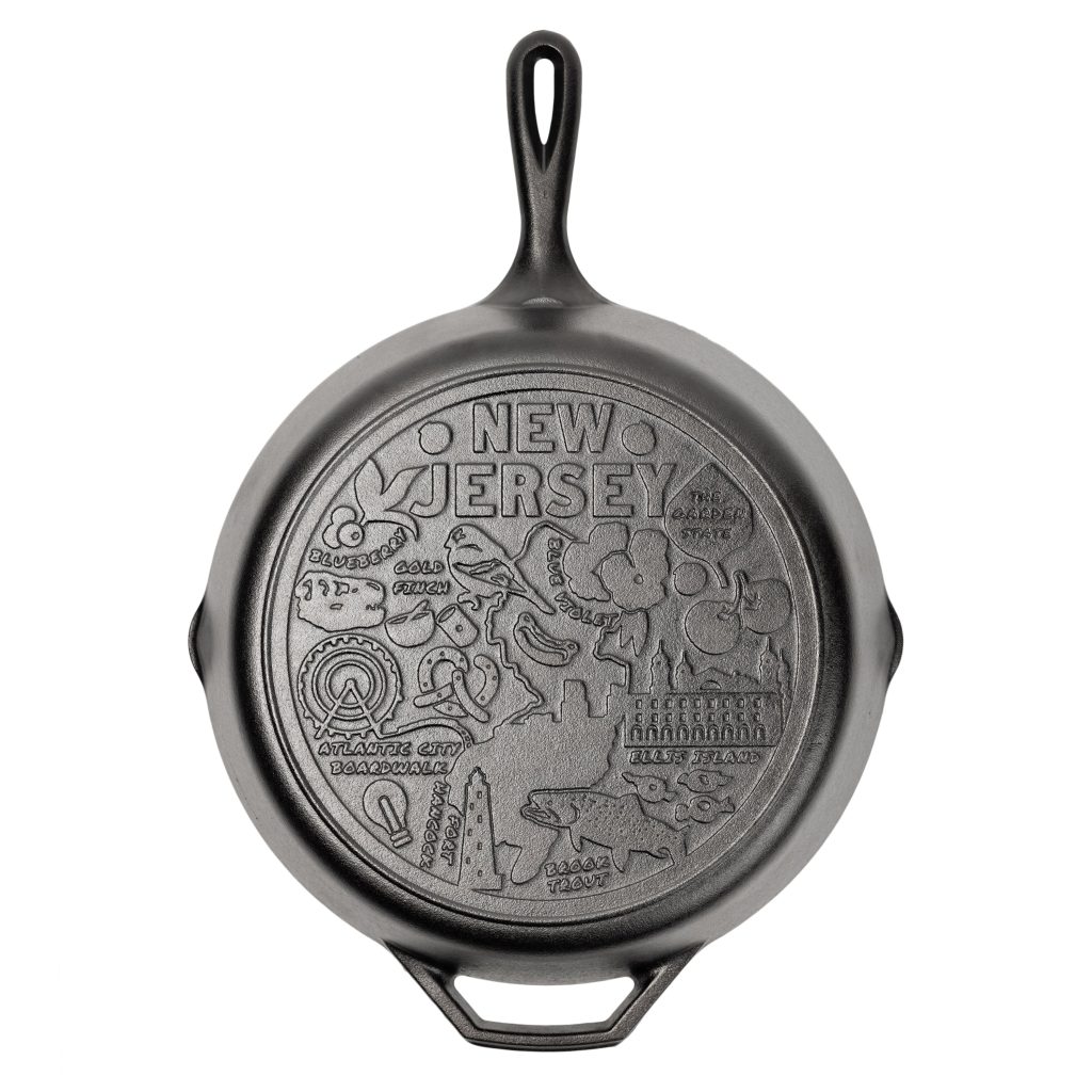 American Road Trip: 12 Inch Seasoned Cast Iron Skillet. New Jersey