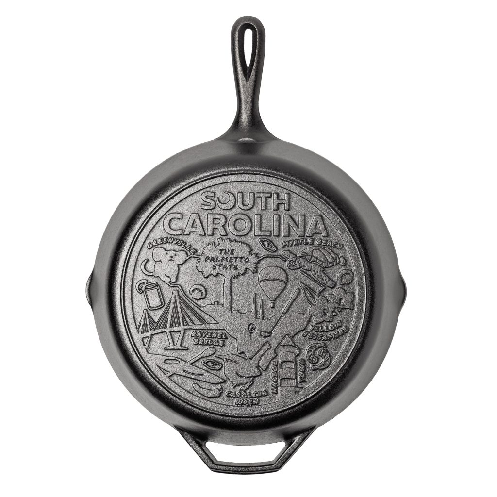 American Road Trip: 12 Inch Seasoned Cast Iron Skillet. South Carolina