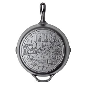 American Road Trip: 12 Inch Seasoned Cast Iron Skillet. Texas